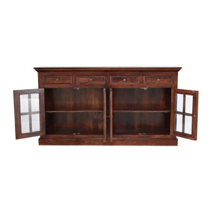 IN2110 - Large Cherry Sideboard with 4 Glazed Doors - 12 Week Back Order