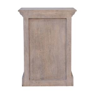 IN2112 - Stone Finish Bedside with Glazed Door