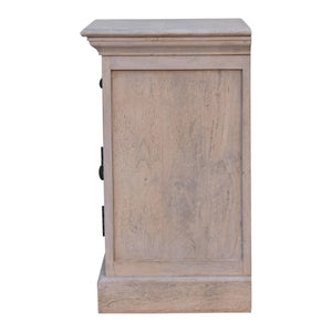 IN2112 - Stone Finish Bedside with Glazed Door