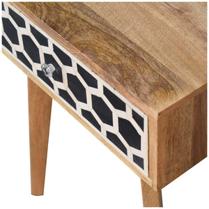 IN2144 - Bone Inlay Bedside with Tapered Legs