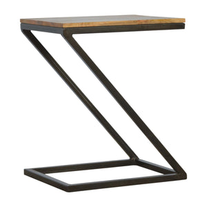 Side Table with Iron Base