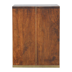 Chestnut End Table with Gold Inlay