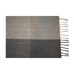 Selin Grey Woolen Throw,130x170 cm