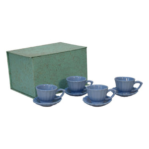 IN3109 - Blue Petal Mug Set of 4