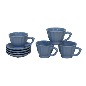 IN3109 - Blue Petal Mug Set of 4