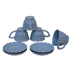 IN3109 - Blue Petal Mug Set of 4