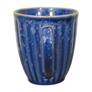 Blue Ribbed Mug - Set of 4