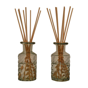 Anka Cut Glass Bottle Diffuser Set (Lemon Grass & Ocean Breeze)