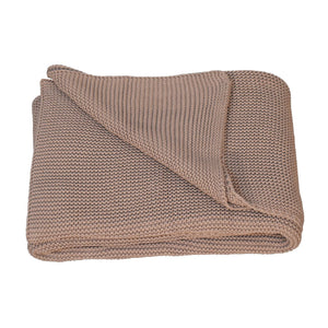 Beige Knitted Throw