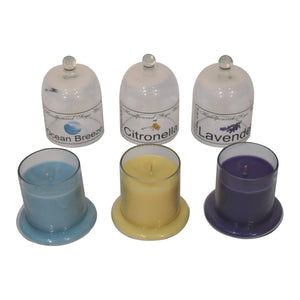 Bell Jar Candle Set of 3 (Ocean Breeze, Citronella, Lavender)