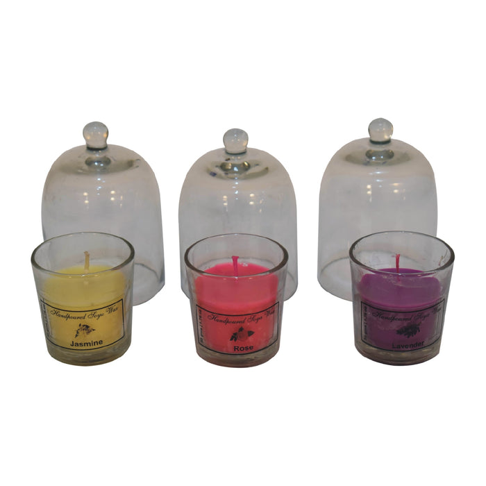 IN3255 - Round Candle Set of 3 (Rose, Jasmine, Lavender)