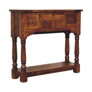 IN3305 - Chestnut 4 Drawer Console Table