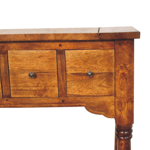 IN3305 - Chestnut 4 Drawer Console Table