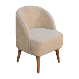 Cream Boucle Tub Chair