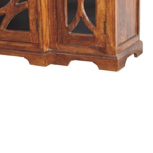 IN3366 - Chestnut Sideboard Hand Carved Glazed Doors