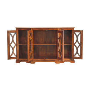 IN3366 - Chestnut Sideboard Hand Carved Glazed Doors