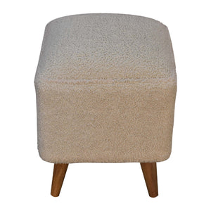 Boucle Cream Squoval Bench