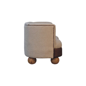 Boucle Cream Buffalo Small Sofa