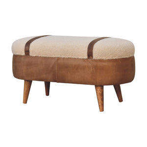 Tan Buffalo Boucle Nordic Bench