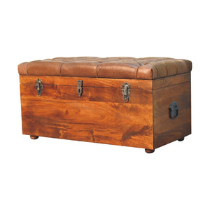 Buffalo Hide Chestnut Storage Trunk