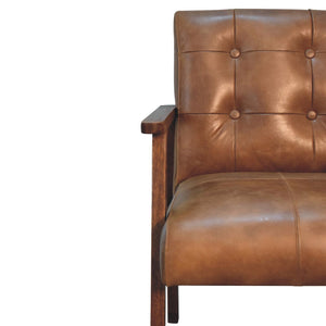 Brown Buffalo Leather Chair