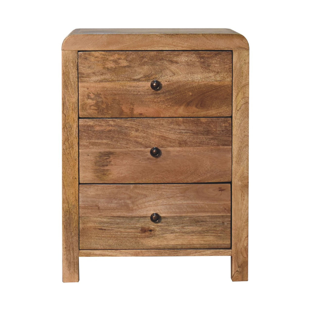 Aspen Oak-ish 3 Drawer Bedside