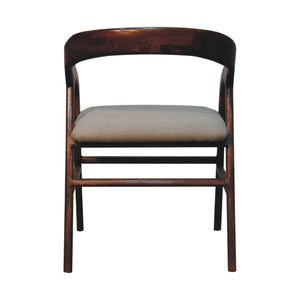 Chestnut Linen Deco Chair