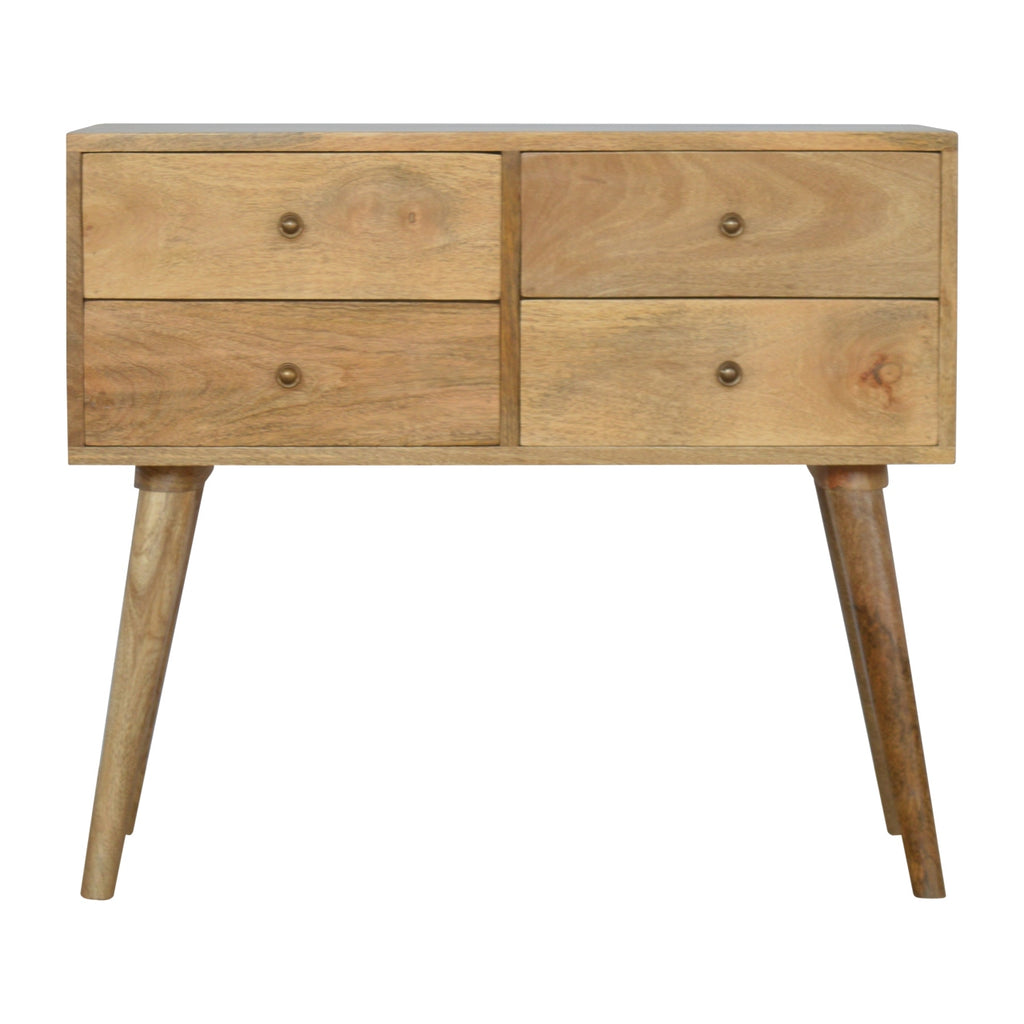 Nordic Style Console Table with 4 Drawers