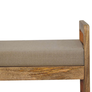 Mud Linen Rattan Bench