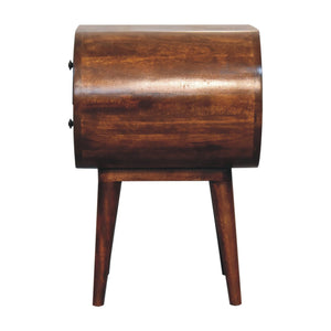 Large Chestnut Circular Bedside