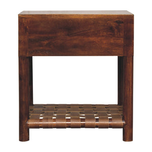 Chestnut T-Bar Bedside