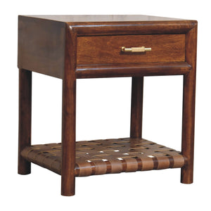 Chestnut T-Bar Bedside