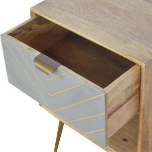 Cement Inlay Bedside with Open Slot