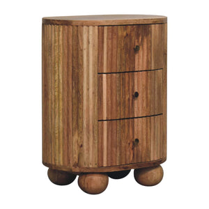 Soba Ball 3 Drawer Bedside