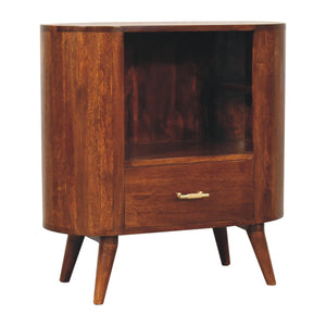 T-bar Cortez Chestnut Open Slot Cabinet