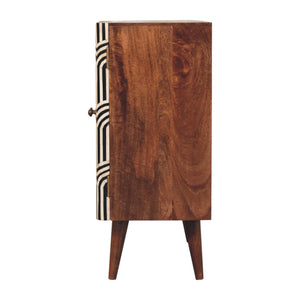 Honey Caramel Edessa Bone Inlay Cabinet