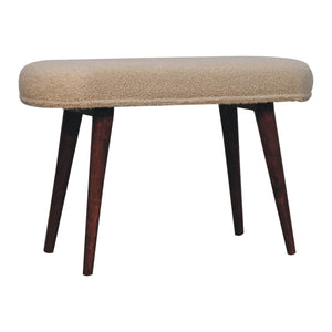 Honey Caramel Boucle Cream Nordic Bench