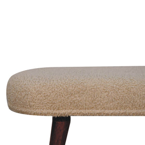 Honey Caramel Boucle Cream Nordic Bench