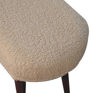 Honey Caramel Boucle Cream Nordic Bench