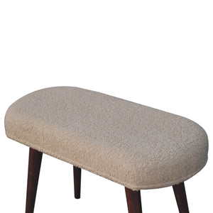 Honey Caramel Boucle Cream Nordic Bench