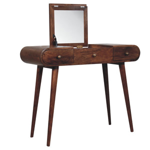 Honey Caramel Round Dressing Table