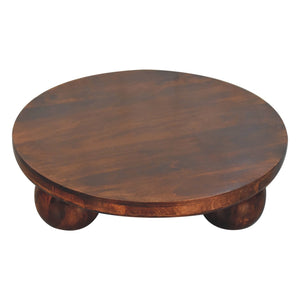 California Walnut Central Table with Ball Feet