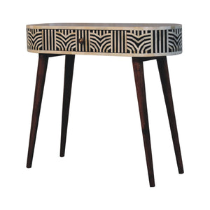 Honey Caramel Edessa Bone Inlay Console Table