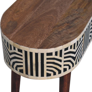 Honey Caramel Edessa Bone Inlay Console Table