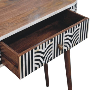 Honey Caramel Edessa Bone Inlay Console Table