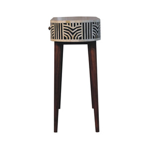 Honey Caramel Edessa Bone Inlay Console Table