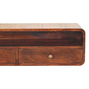 Floating California Walnut Open Console