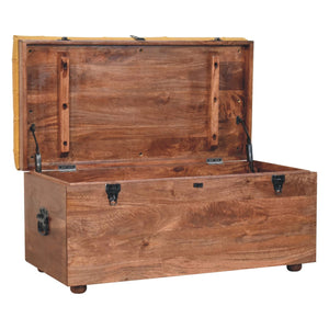 Buffalo Hide Honey Caramel Storage Trunk