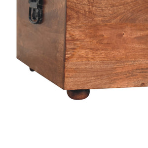 Buffalo Hide Honey Caramel Storage Trunk