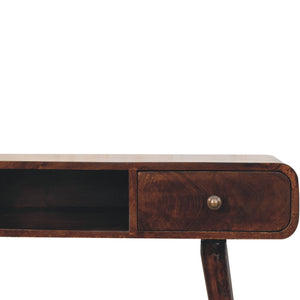 Curved California Walnut Writing Desk